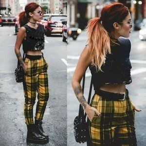 Amazing Yellow Plaid Pants